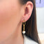 Cercei Placati cu Aur 14k Paperclip Pearl