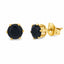 Cercei Placati cu Aur 14k Piatra Neagra
