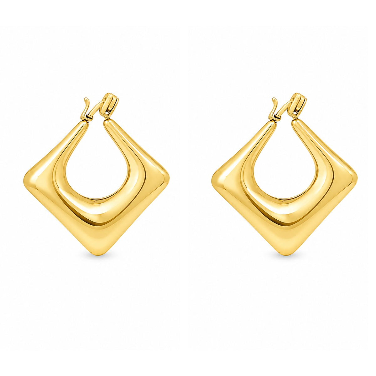Cercei Placati cu Aur 14k Romb