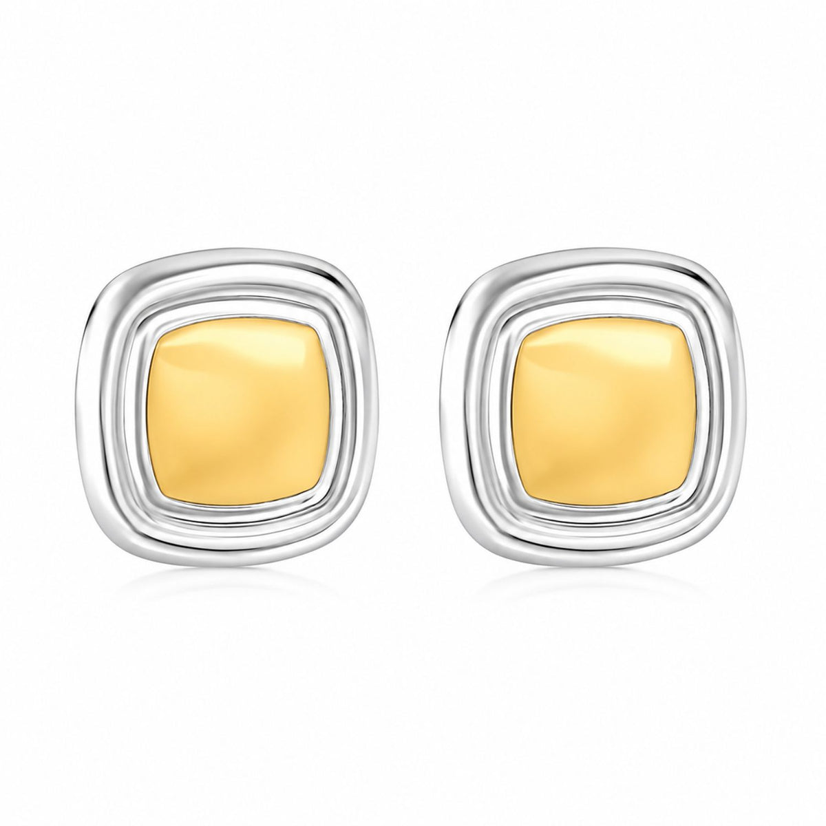Cercei Placati cu Aur 14k Statement Duo
