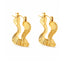 Cercei Placati cu Aur 14k Veriga Ondulata