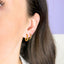 Cercei Placati cu Aur Square Hoops - SORELLY