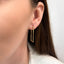 Cercei Aur 14k Dreptunghiulari