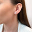 Cercei Aur 14k Fir Floare Alba