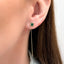 Cercei Aur 14k Fir cu Floare cu Malachit Verde - SORELLY