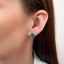 Cercei Aur 14k Floare Malachit