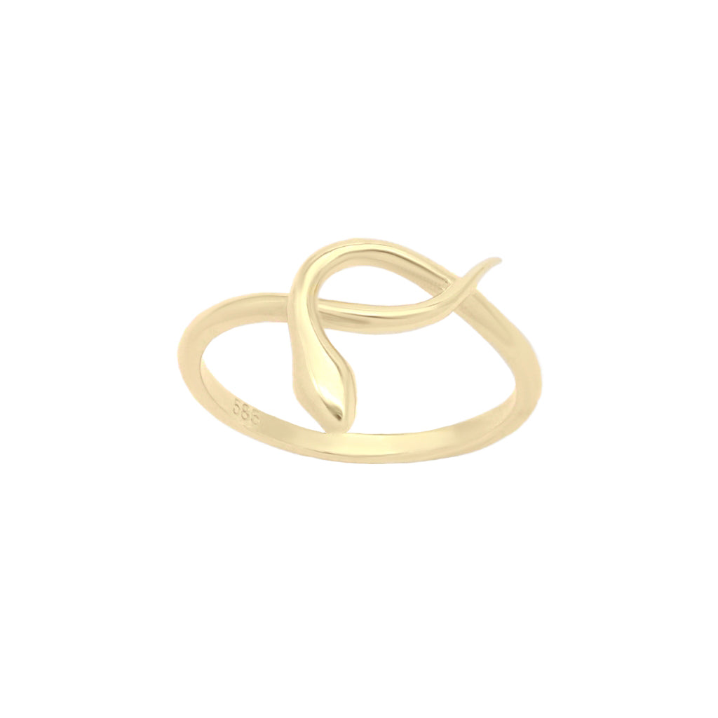 Inel Aur 14k Minimalist Snake