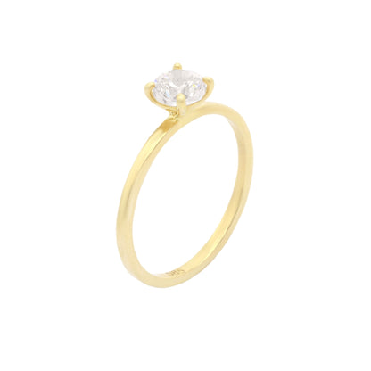 Inel Solitaire Aur 14k Classic Round Shape