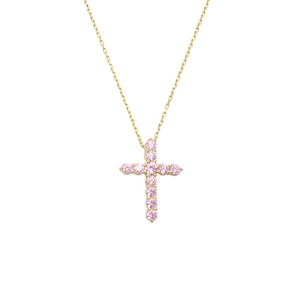 Lant Aur 14k Pink Cross