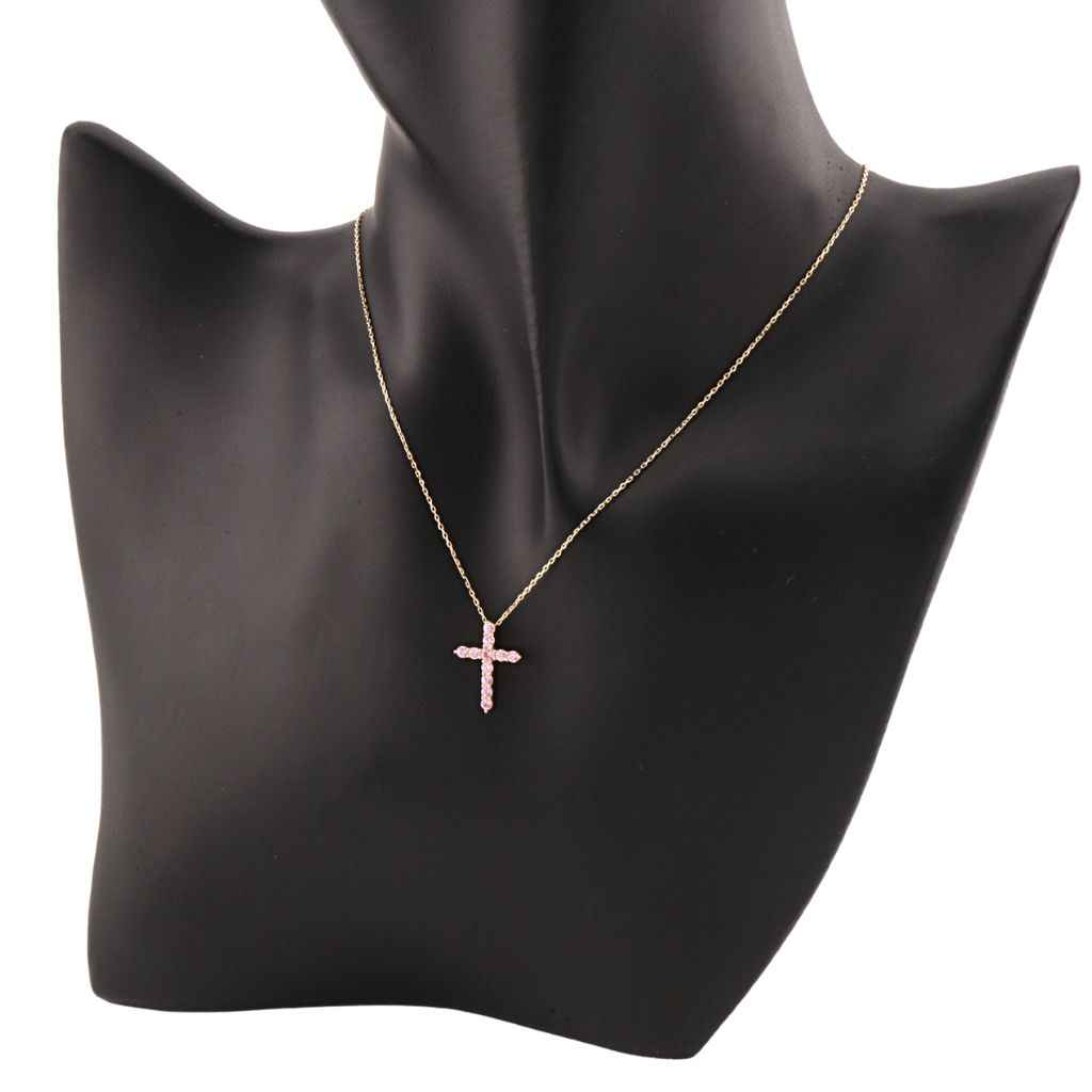 Lant Aur 14k Pink Cross