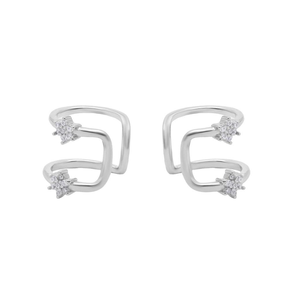 Cercei Argint Ear Cuffs cu Pietre Zirconia