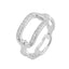 Inel Argint Chain cu Pietre Zirconia
