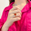 Inel Argint Reglabil Floare Rosie - SORELLY