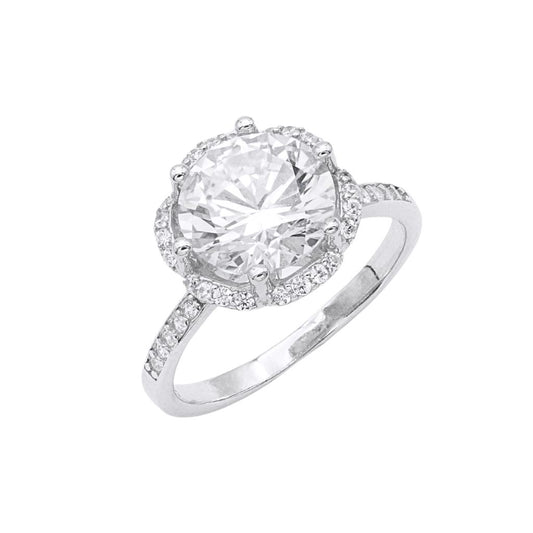 Inel Argint Flower Solitaire