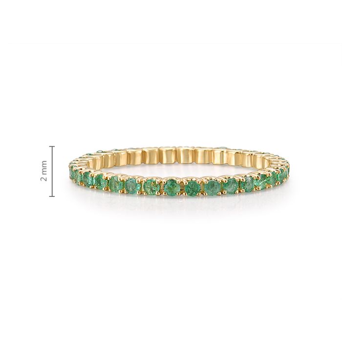 Inel Aur 14k Tennis cu Smaralde 0.720ct - SORELLY