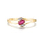 Inel Aur 14k cu Diamante 0.011ct si Rubin 0.271ct - SORELLY