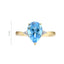 Inel Aur 14k cu Diamante 0.012ct si Blue Topaz 2.330ct - SORELLY