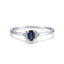 Inel Aur 14k Alb cu Diamante 0.016ct si Safir 0.396ct - SORELLY
