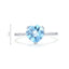 Inel Aur 14k Alb Inima cu Diamante 0.036ct si Topaz 1.00ct - SORELLY