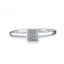 Inel Aur 14k Alb Patrat cu Diamante 0.033ct - SORELLY