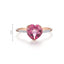 Inel Aur 14k Roz Inima cu Diamante 0.035ct si Topaz 2.213ct - SORELLY