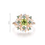 Inel Aur 14k Roz cu Diamante 0.044ct Smarald si Peridot - SORELLY