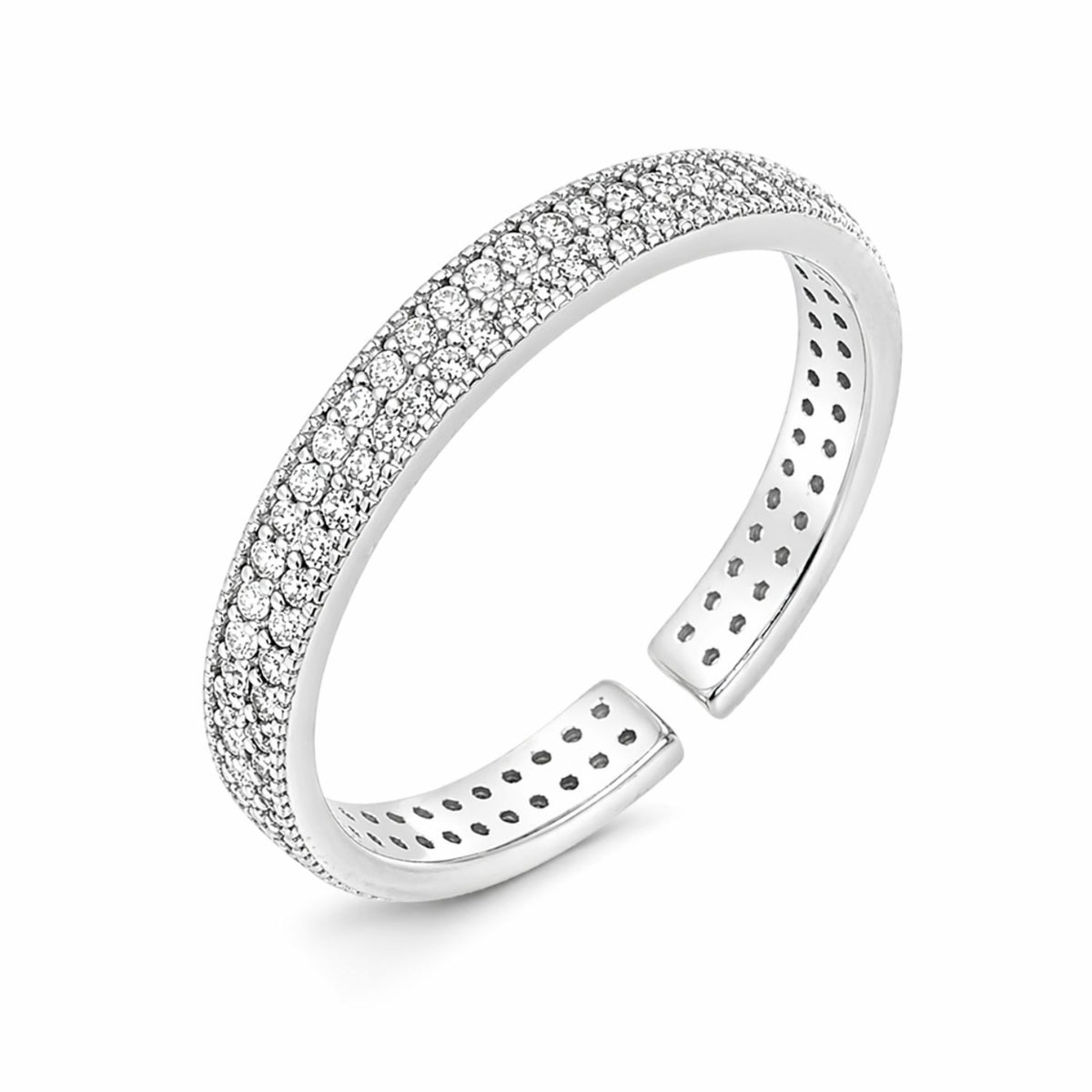 Inel Argint Eternity Band cu Pietre Albe