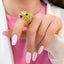 Inel Argint Placat cu Aur 18k The Panther