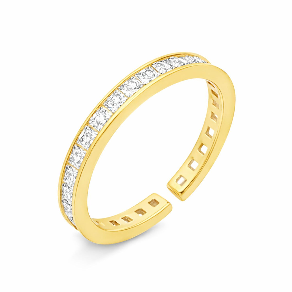 Inel Argint Placat cu Aur 14k Tennis 2.7mm