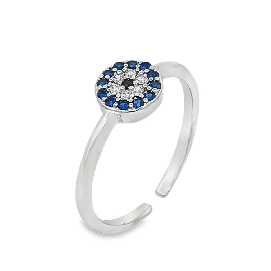 Inel Evil Eye Silver Reglabil