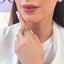 Inel Placat cu Aur 14k Geometric Duo