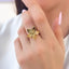 Inel Placat cu Aur 14k Golden Flower