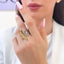 Inel Placat cu Aur 14k Statement Duo