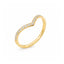 Inel Placat cu Aur 14k Half Eternity in V