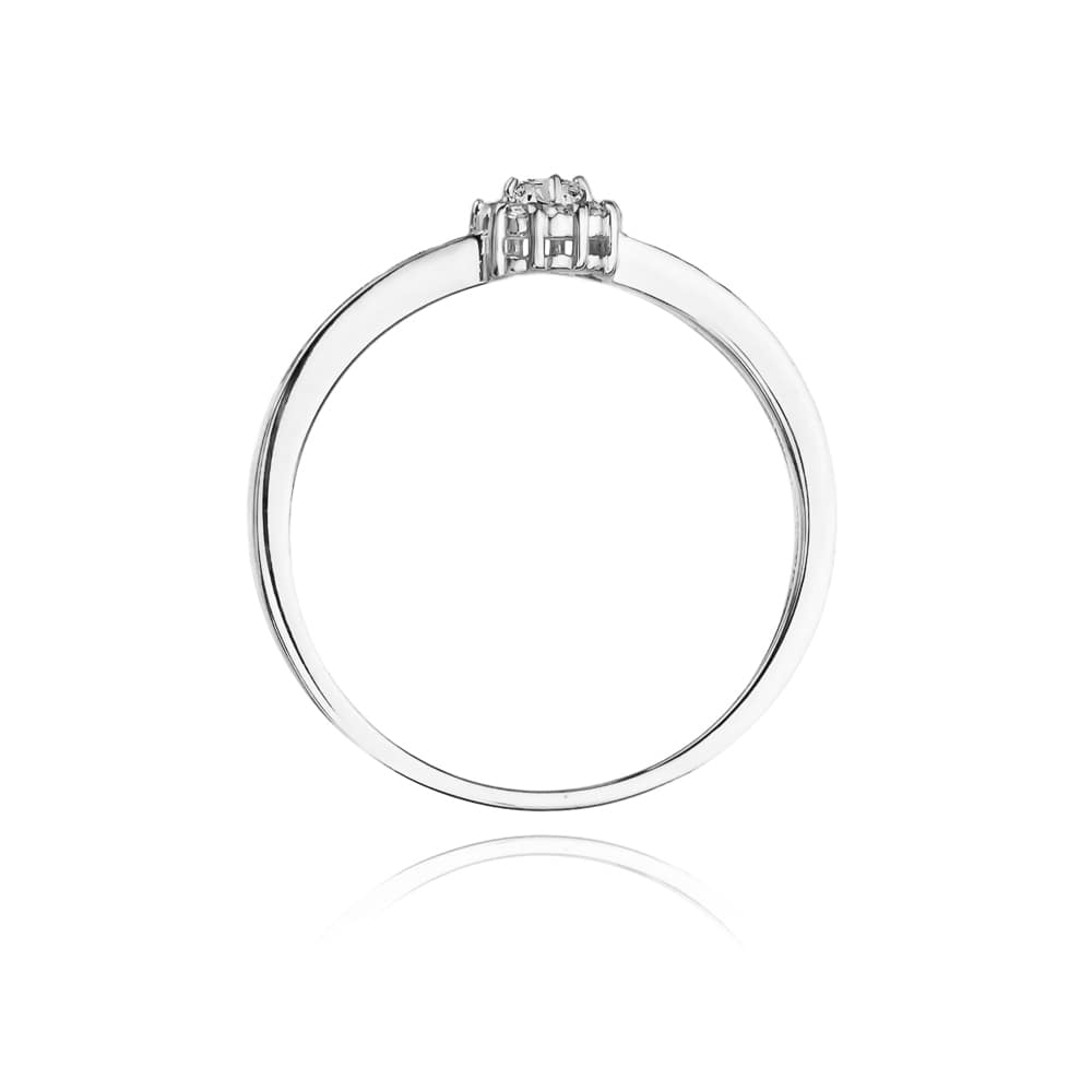 Inel de Logodna Aur 14k Halo cu Diamante 0.09ct Pave