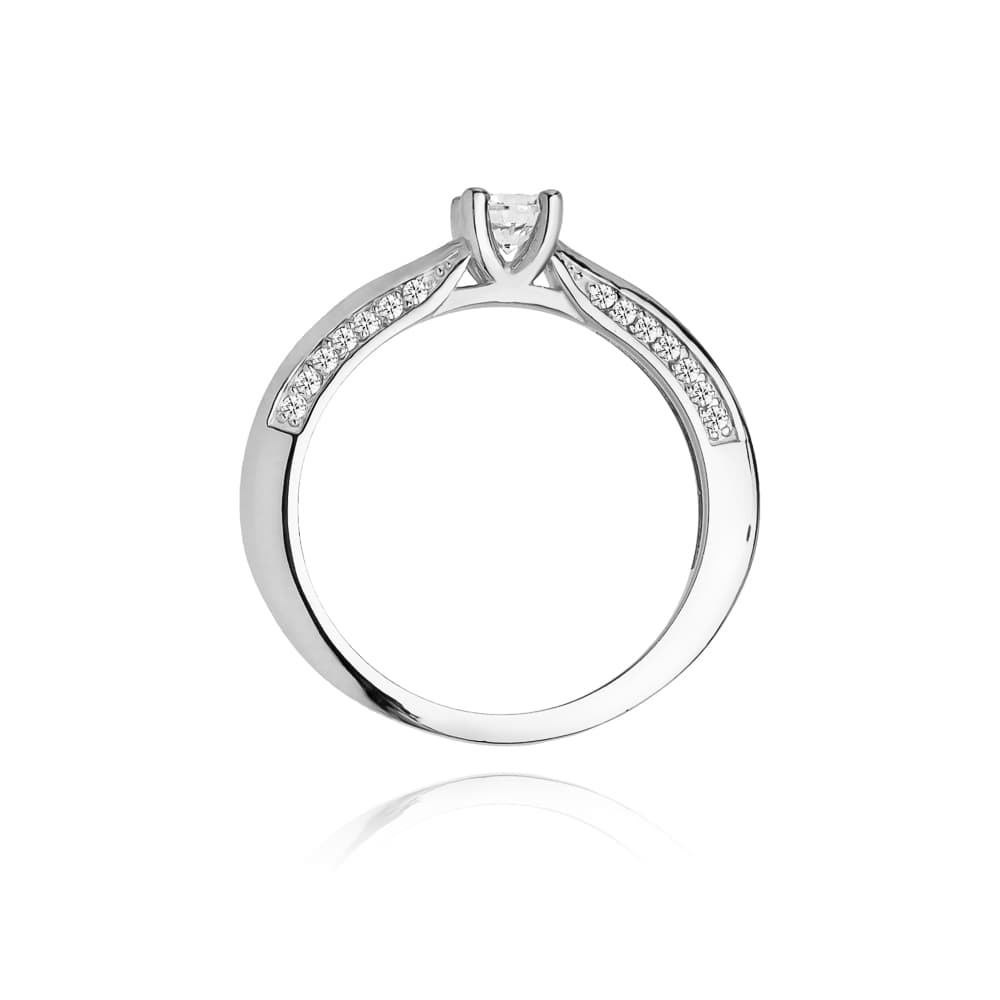 Inel de Logodna din Aur 14k cu Diamante 0.44ct Pave