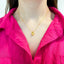 Lant Argint Gold Tear Drop 1.2 cm