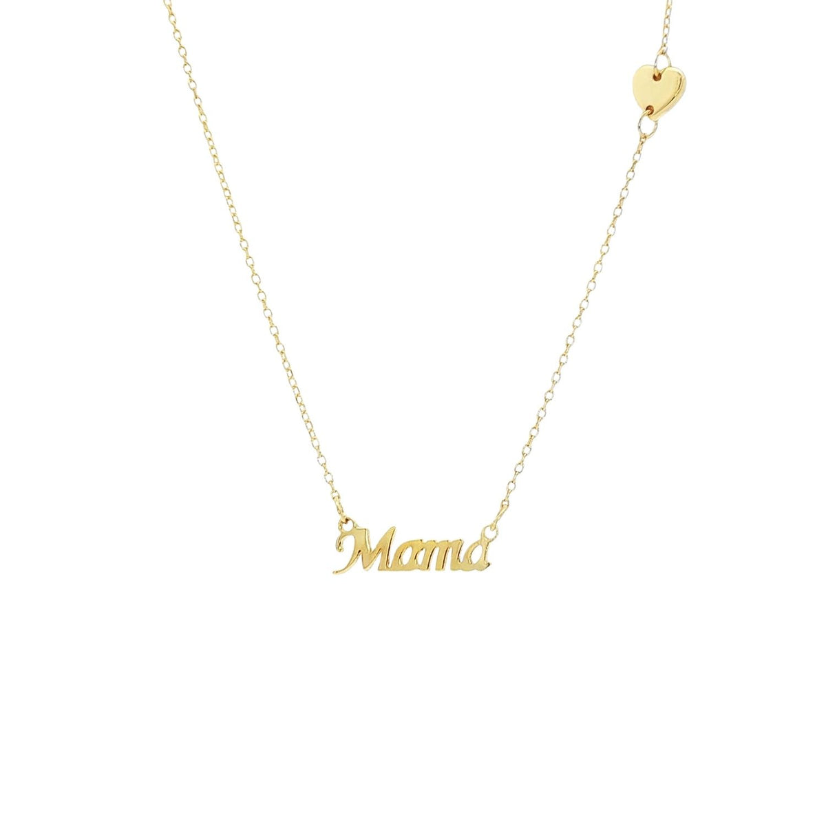 Lant Argint Placat cu Aur 14k Mama si Inima