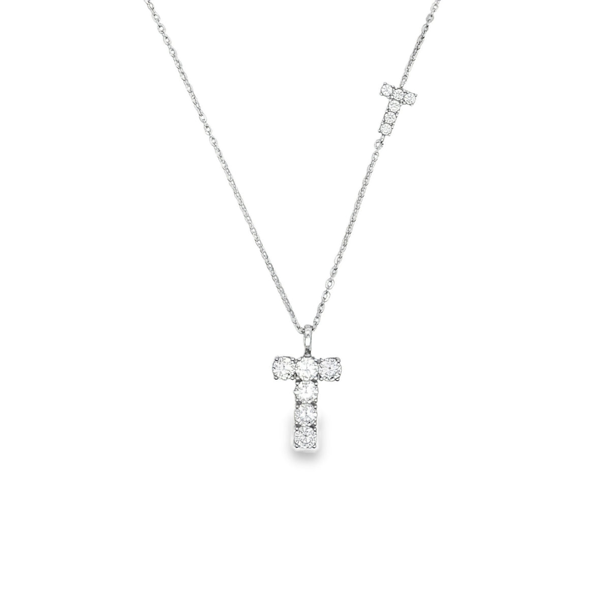 Lant Argint Modern Cross