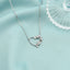 Lant Argint cu Inima Half Cut si Pietre Zirconia - SORELLY