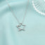 Lant Argint cu Stea Half Cut si Pietre Zirconia - SORELLY