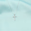 Lant Aur 14k Alb Cruce cu Diamante 0.0693ct