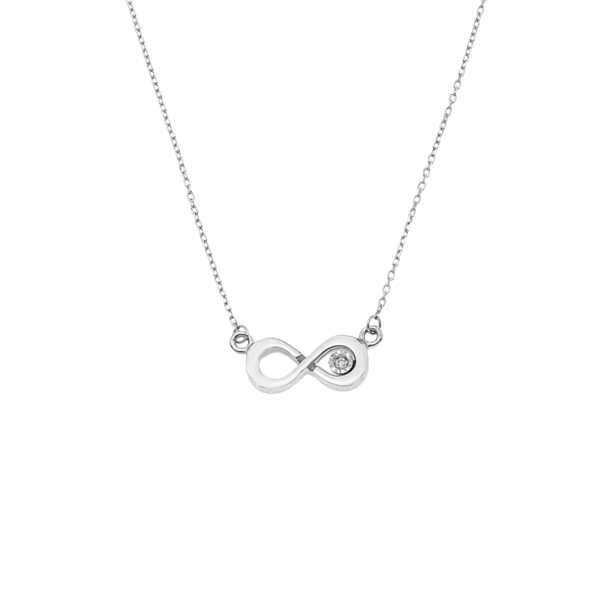 Lant Aur 14k Alb Infinit cu Diamant 0.005ct