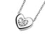 Lant Aur 14k Alb Inima cu Diamante 0.015ct