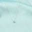 Lant Aur 14k Alb Smarald 0.050ct si Diamante 0.064ct