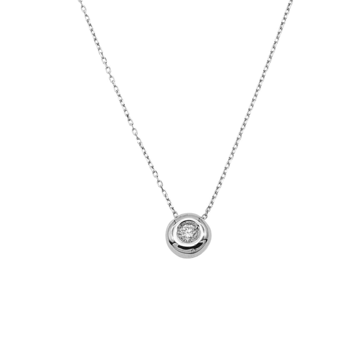 Lant Aur 14k Alb cu Diamant 0.050ct