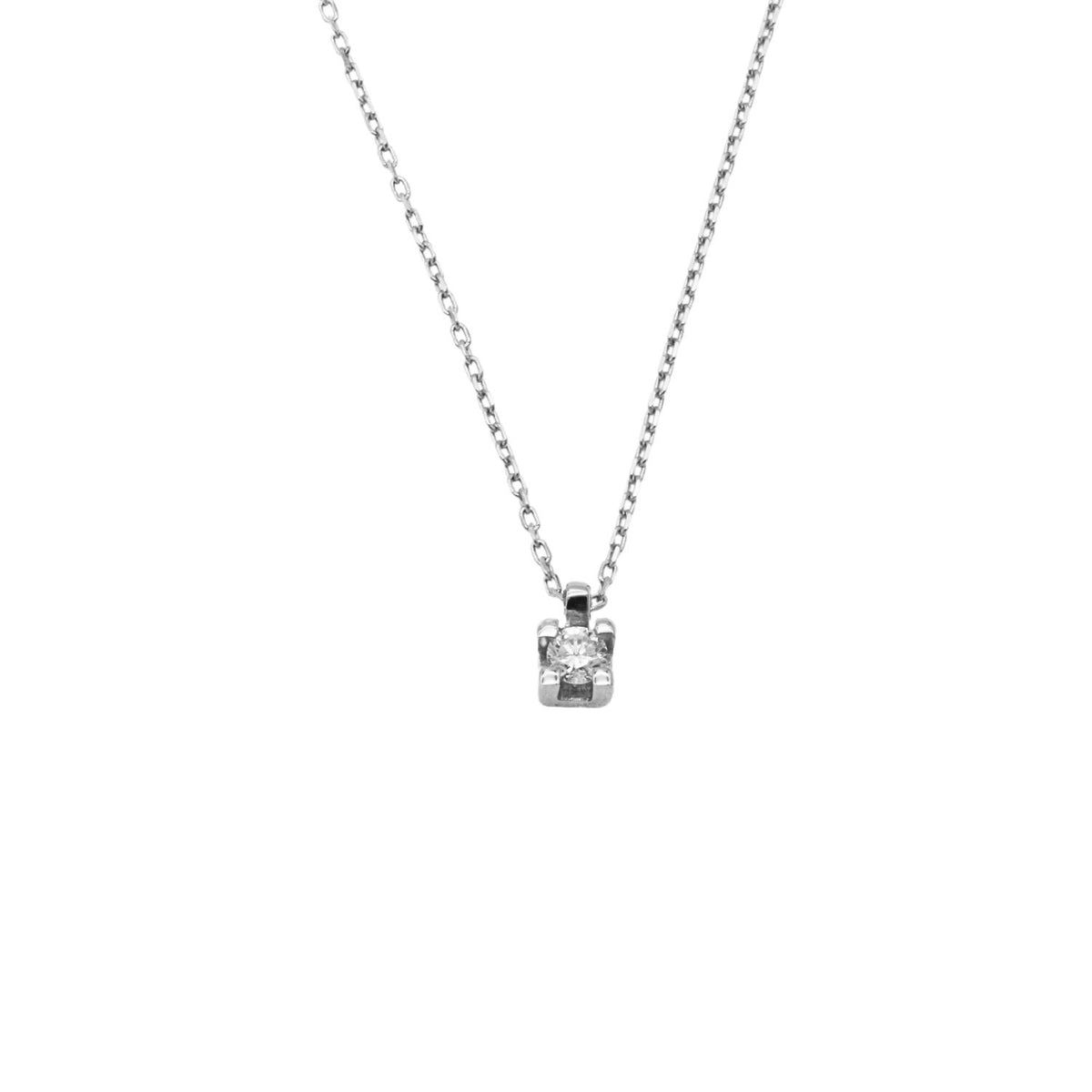 Lant Aur 14k Alb cu Diamant 0.050ct