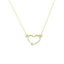 Lant Aur 14k Inima cu Diamant 0.01ct H/VS1
