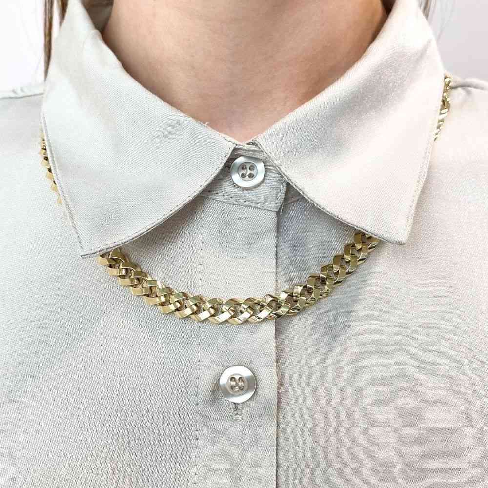 Lant Aur 14k Masiv Cuban Link