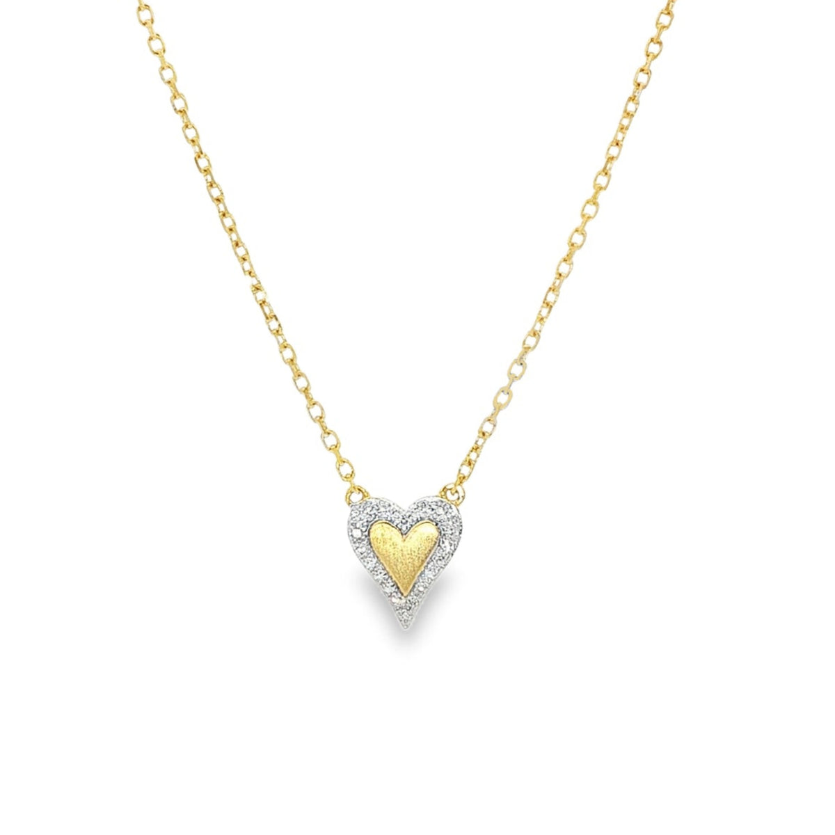 Lant Aur 14k cu Diamante 0.044ct Inima